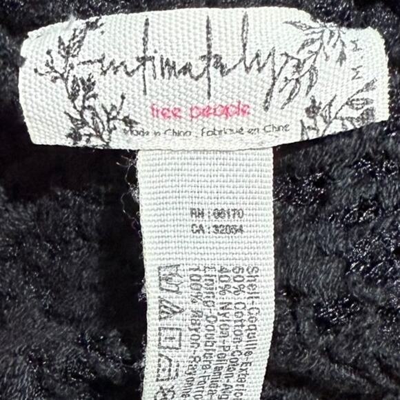 Free People Intimately "She's Got It" black lace mini dress Medium - Picture 8 of 10